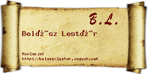 Belász Lestár névjegykártya